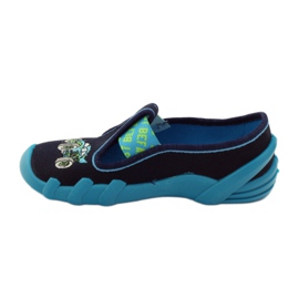 Befado Kinderschuhe Hausschuhe 290x161 marineblau blau grün 2