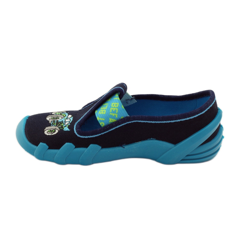 Befado Kinderschuhe Hausschuhe 290x161 marineblau blau grün 2