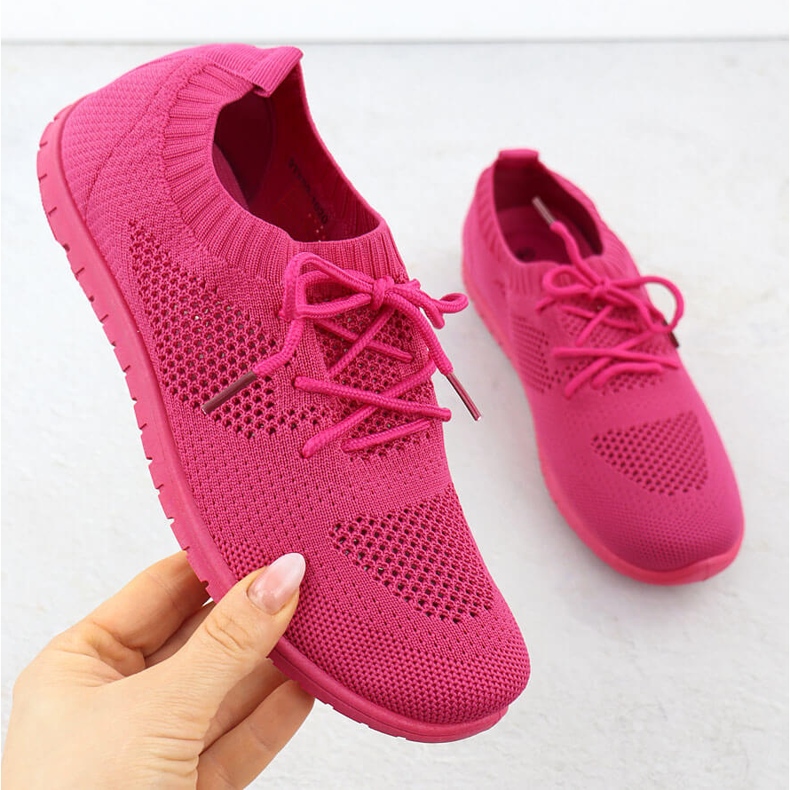 Frauen Sportschuhe Openwork Fuchsja News 1020 rosa 1