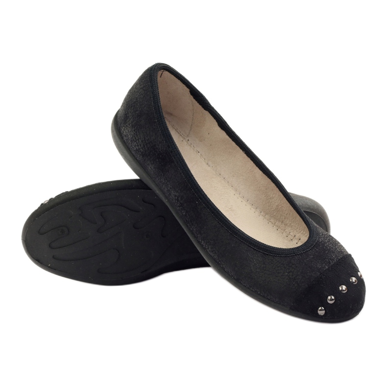Befado Damenschuhe Ballerinas Hausschuhe 309q015 schwarz 3