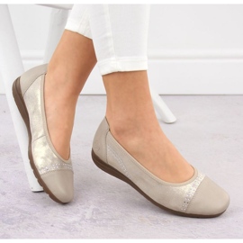 Schuhe, Frauen Ballerinas Rieker L9353-62 Beige 24