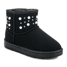 Bella Paris Schneestiefel mit Perlen schwarz 1