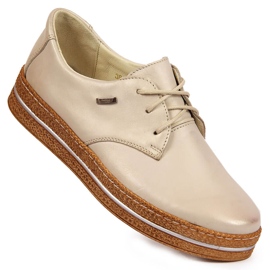 Damenschuhe aus perlbeigem Leder Helios 380 1