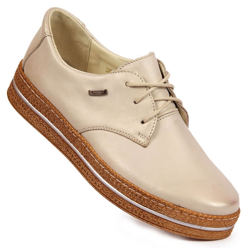 Damenschuhe aus perlbeigem Leder Helios 380 1
