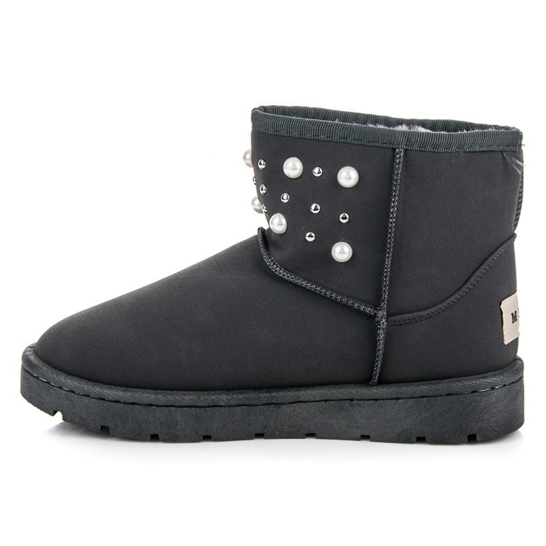 Bella Paris Schneestiefel mit Perlen grau 1