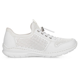 Bequeme weiße Sportschuhe für Damen Rieker L3254-80 2