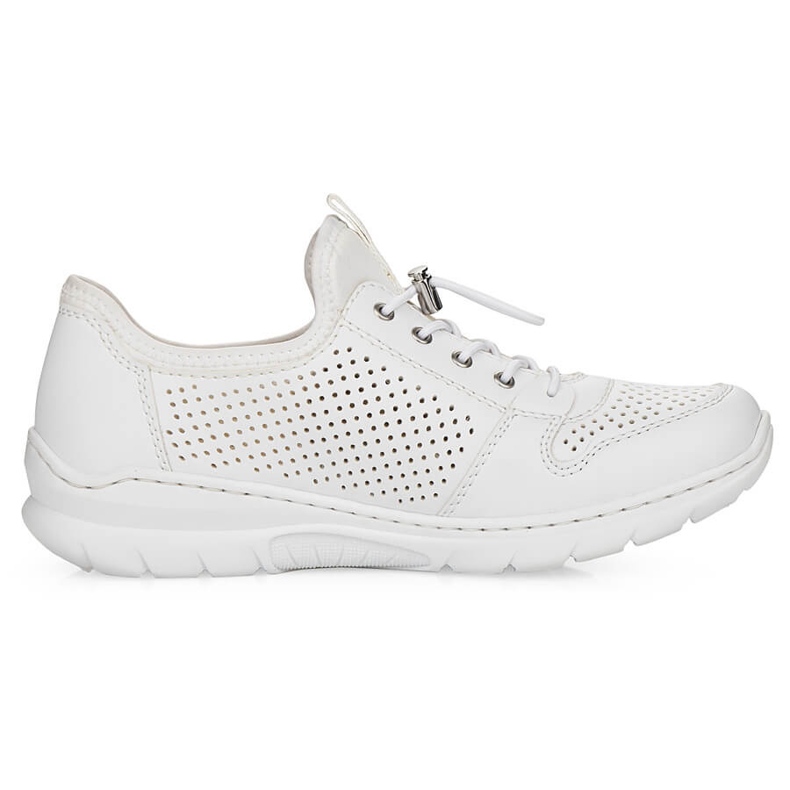 Bequeme weiße Sportschuhe für Damen Rieker L3254-80 2