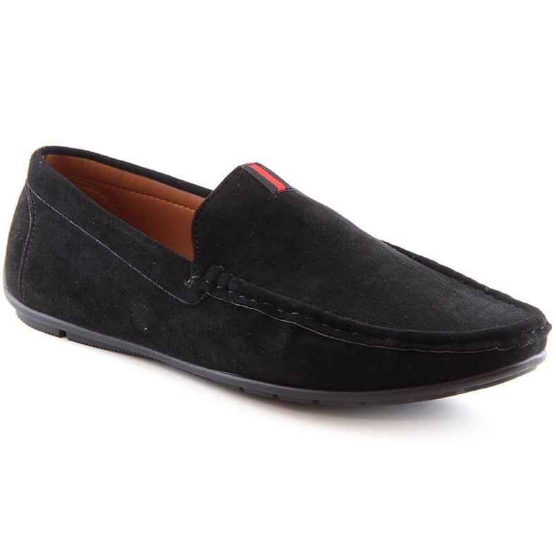 Mokassins Herren Wildleder Slipper schwarz McKeylor 2260 2