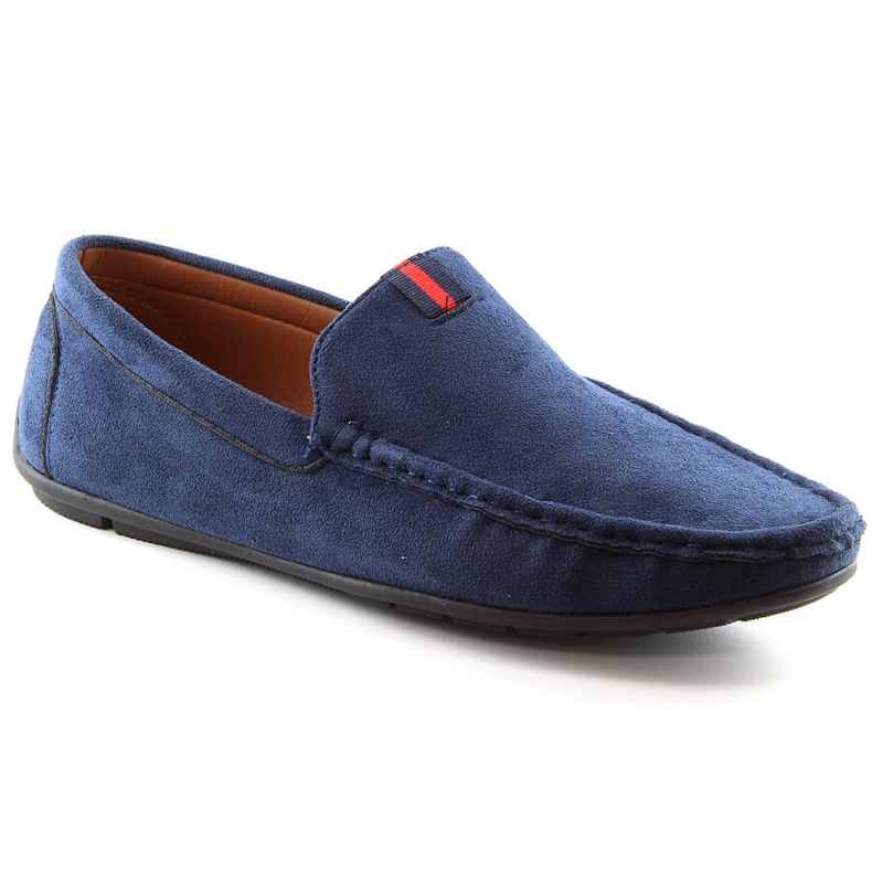Mokassins Herren Wildleder Slipper marineblau McKeylor 2260 2