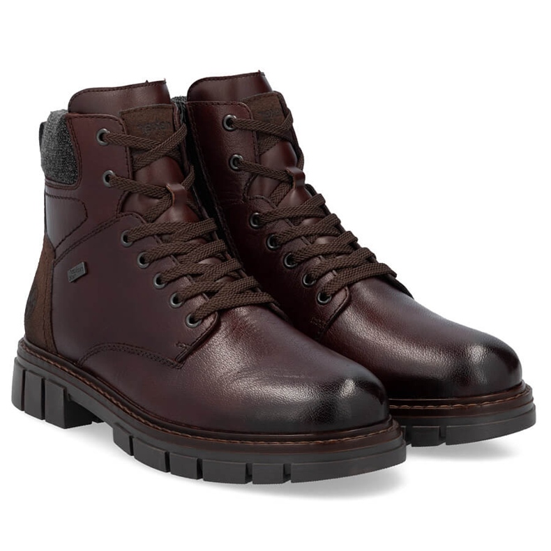 Isolierte Herren-Lederstiefel, braun Rieker 32205-25 2