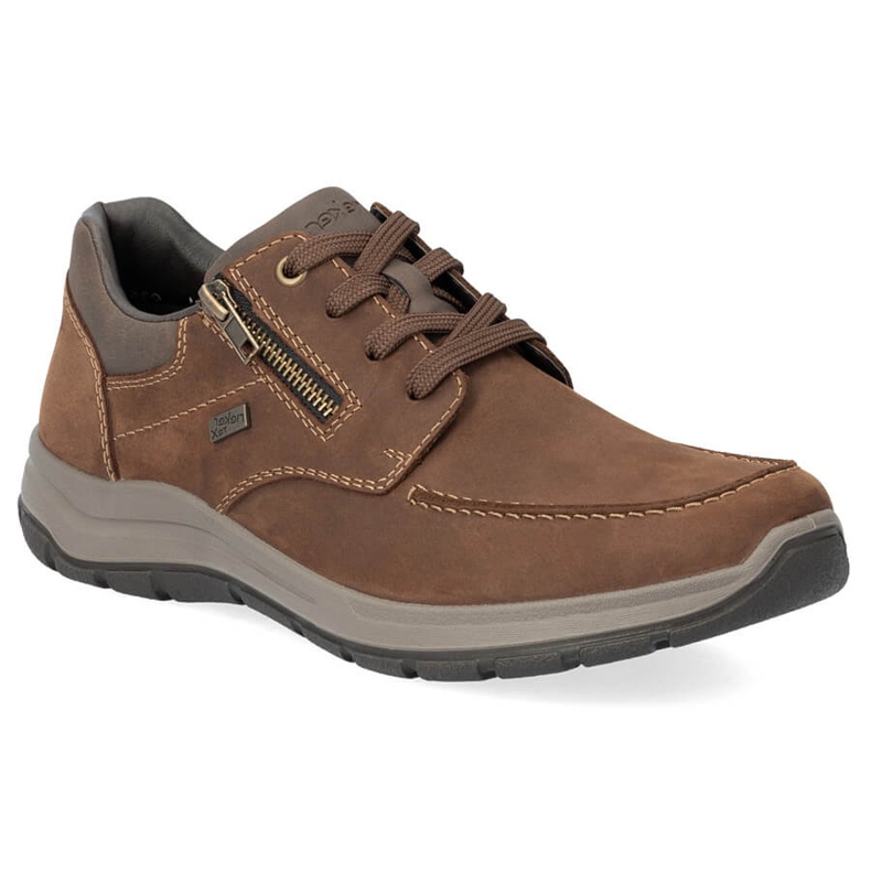 Herren-Freizeitschuhe aus Leder, braun, Rieker 03601-22 1