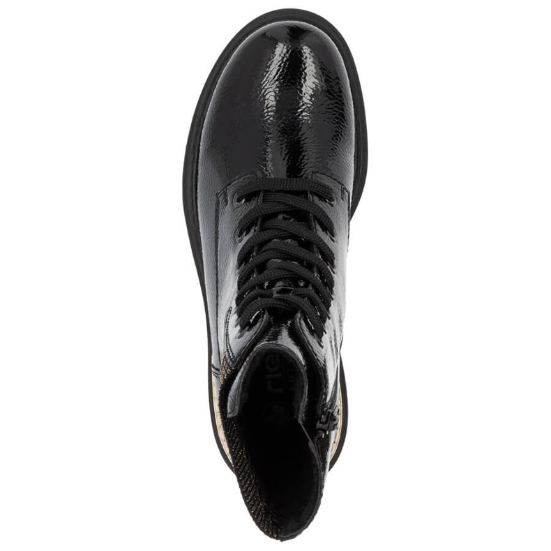 Bequeme isolierte schwarze Damenstiefelette Rieker 72607-00 2
