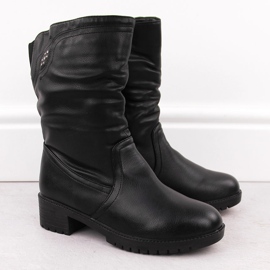 Isolierte hohe schwarze Damenstiefeletten Filo Donna Z24-43 2