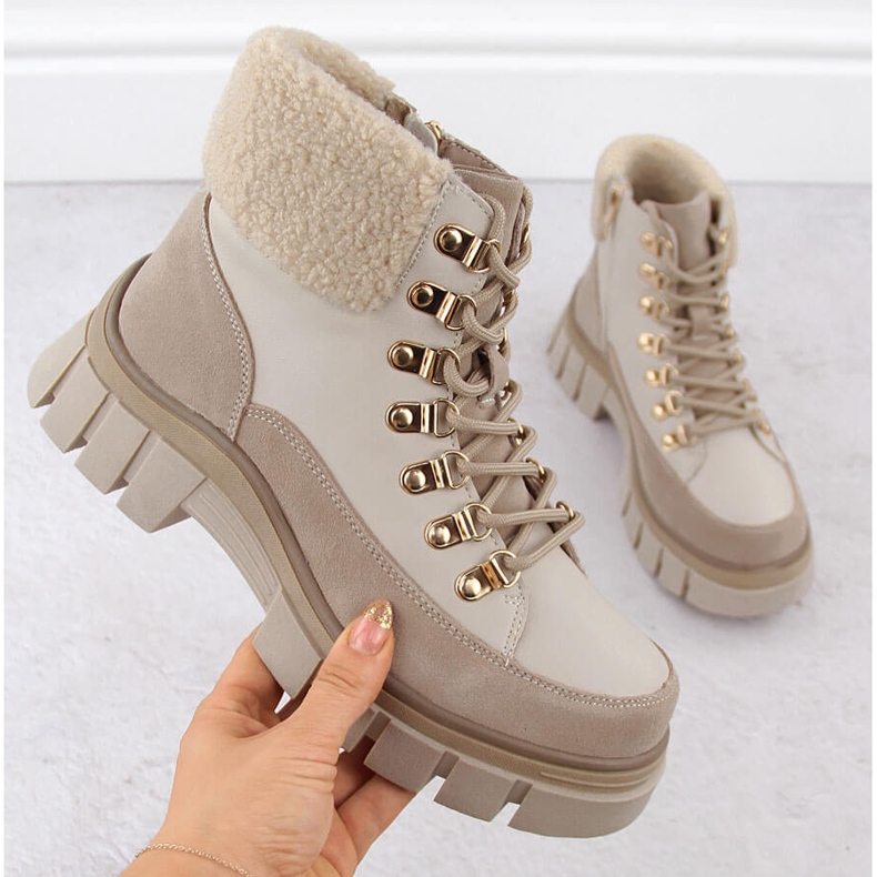 Damen-Stiefeletten aus beigem Leder Filippo DBT6471 1