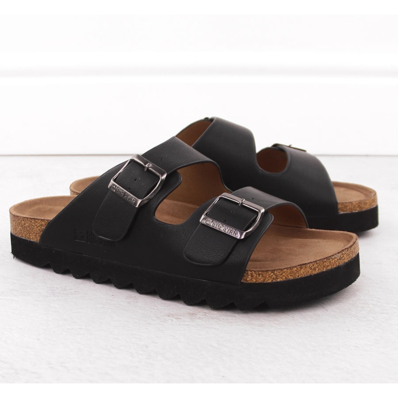 Herren Flip Flops verstellbar für schwarze Schnallen Big Star NN174531 1