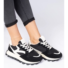 Schwarze Sport-Sneaker für Damen 2