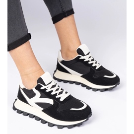 Schwarze Sport-Sneaker für Damen 1