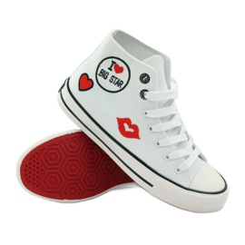 Big Star 274017 gebundene Turnschuhe weiß rot 3