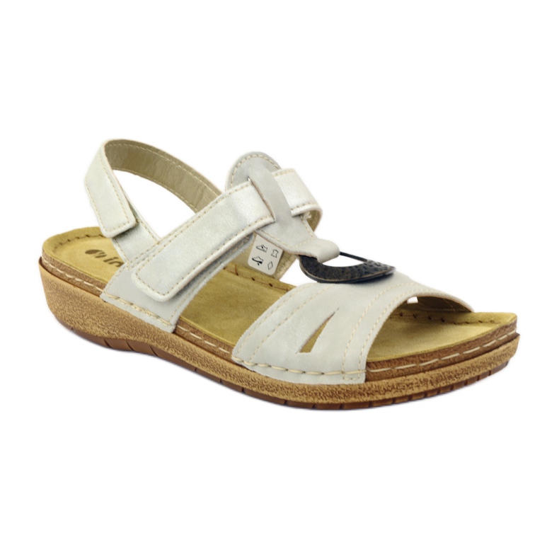Bequeme Sandalen Inblu F02 j perlbeige braun grau 1
