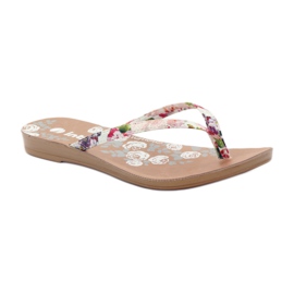Flip-Flops Blumen INBLU IR01 rosa gelb grün lila 1