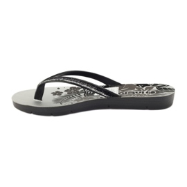 Schwarze und silberne Inblu ME14 Flip-Flops grau 2