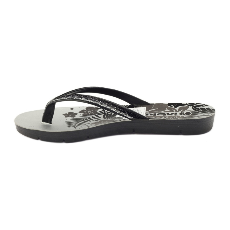 Schwarze und silberne Inblu ME14 Flip-Flops grau 2