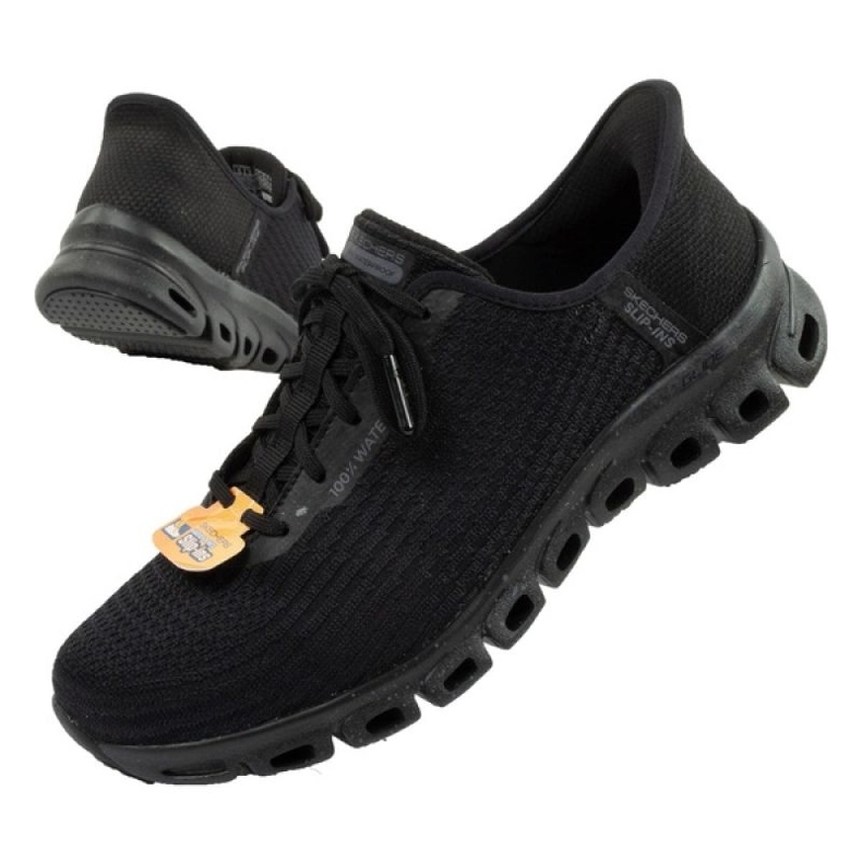 Skechers Glide Schritt 104571/BBK Schwarze Schuhe mit Membran 1