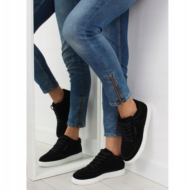 Damen-Sneakers aus schwarzem Wildleder NB171P Black 2