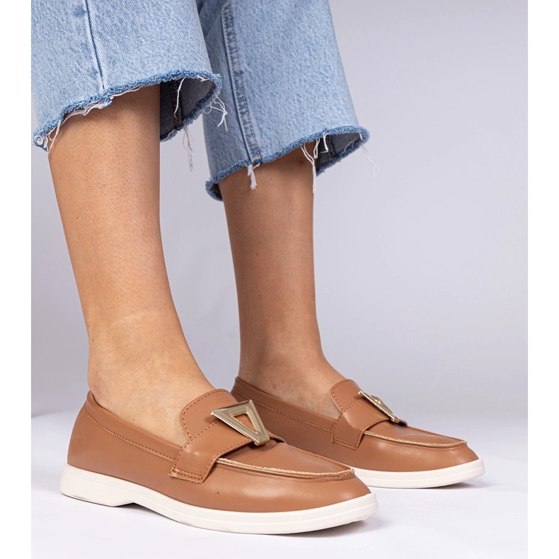 Brown Women's Slaser mit einer eleganten Dekoration braun 1