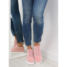Rosafarbene Wildledersneaker für Damen NB171P Rosa 1