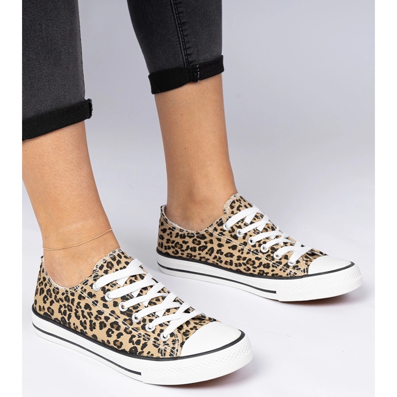 Panther klassische Frauen -Sneaker beige 1