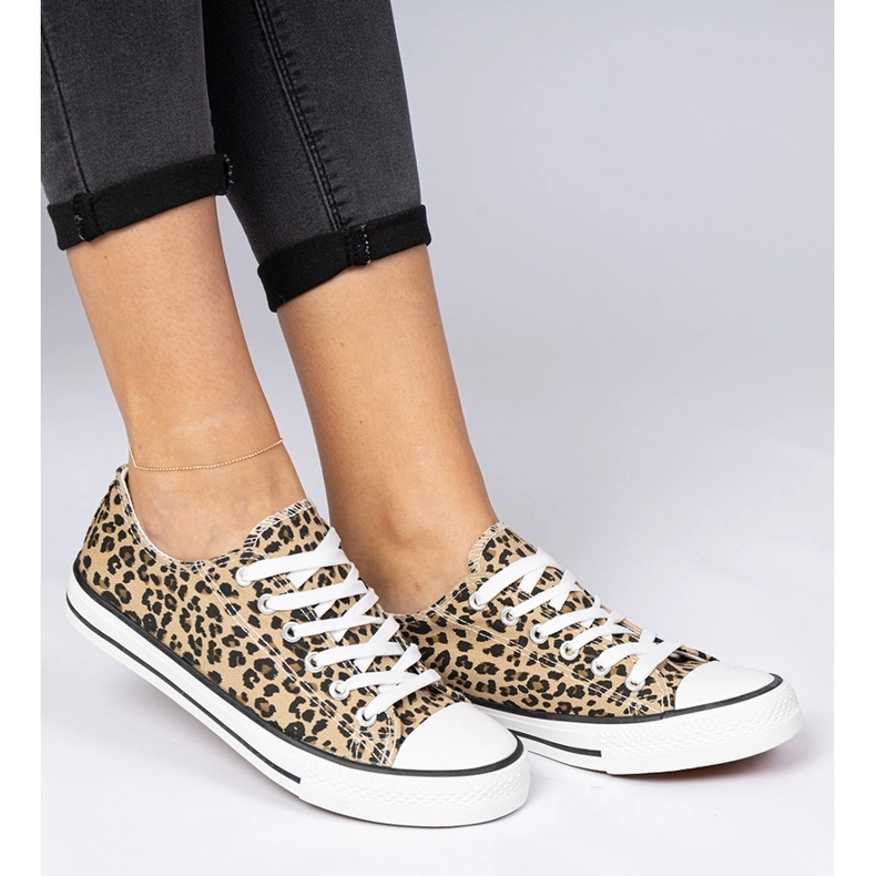 Panther klassische Frauen -Sneaker beige 2