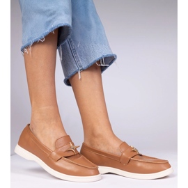 Brown -Frauen -Slipper mit goldener Dekoration braun 1