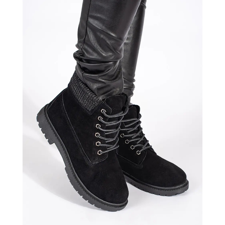 Original Walkman Shoes Schwarze Lederstiefel 2