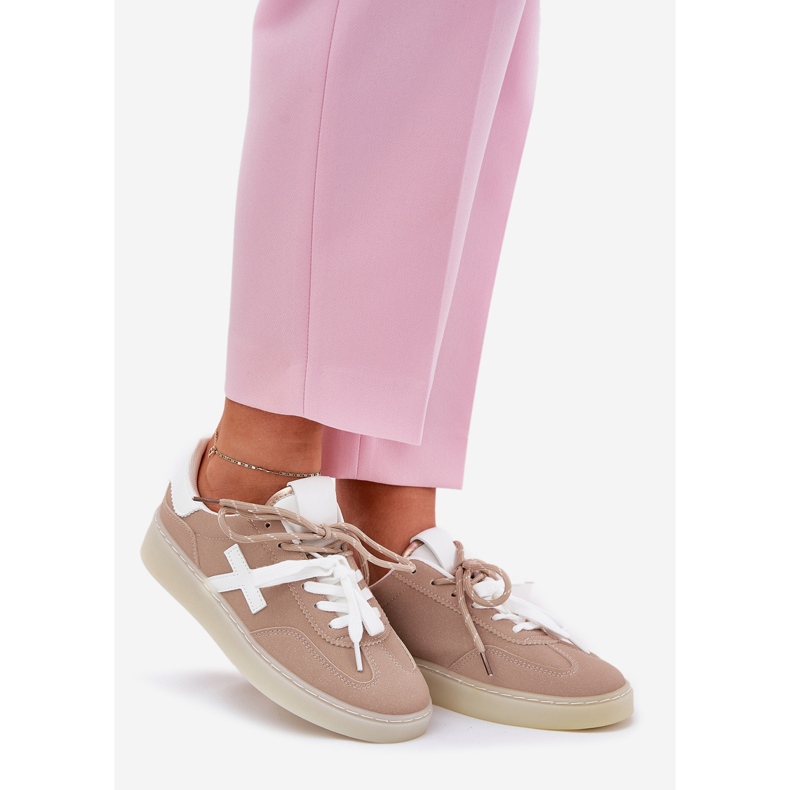 Low Frauen Sportschuhe Beige 1