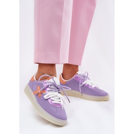 Niedrige Frauenviolettsportschuhe für Frauen lila 2