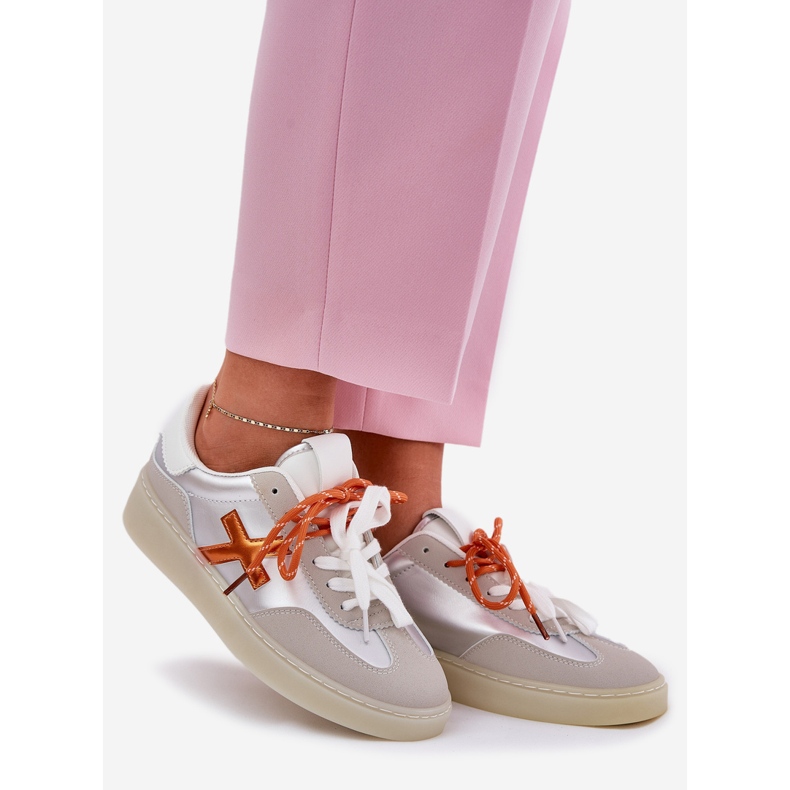 Silber -Frauen -Low -Sport -Schuhe silber- 1