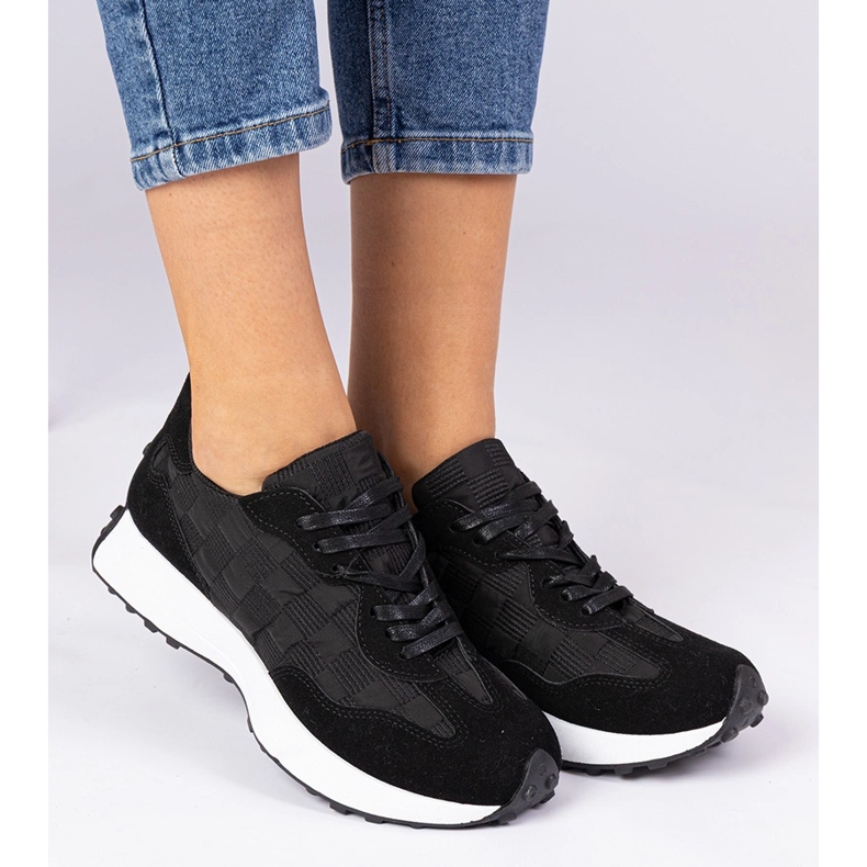 Schwarze Sport-Sneaker für Damen 2