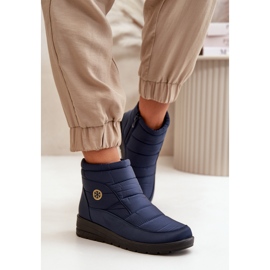 News Isolierte Schneestiefel für Damen, Marineblau 3