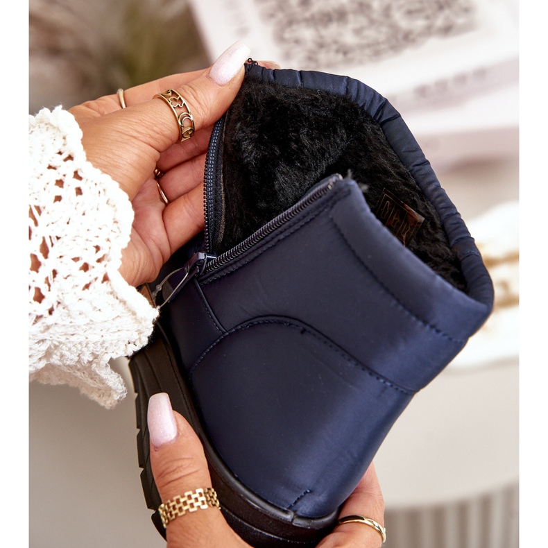 News Isolierte Schneestiefel für Damen, Marineblau 4