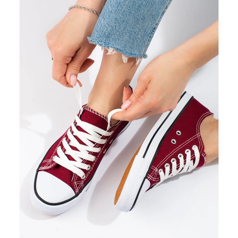 SHELOVET Burgunder Sneaker rot 1