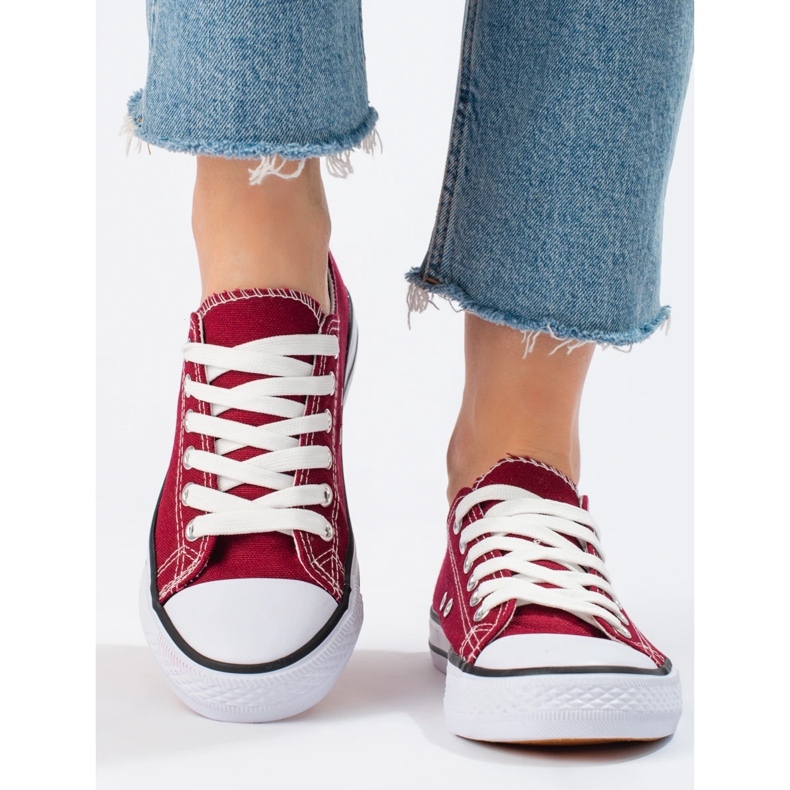 SHELOVET Burgunder Sneaker rot 2