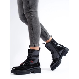 Shelovet für Damen, schwarze Arbeiter, Lackleder 1