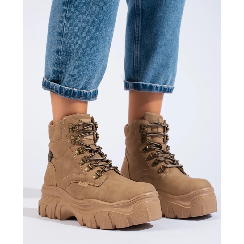 Trapperinnen für Frauen auf der Plattform Big Star KK274366 braun 2