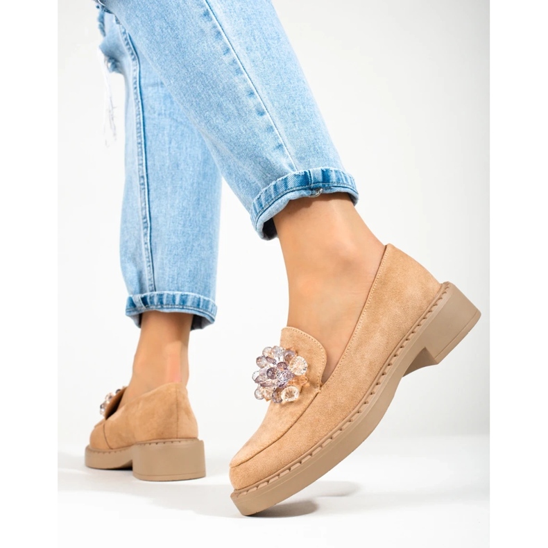 W. Potocki Beige Wildleder-Loafer für Damen von Potocki 2