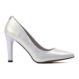 Shelovet silberne Damen-Stiletto-Pumps silber- 4