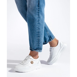 Weiße Sportschuhe aus Leder 2