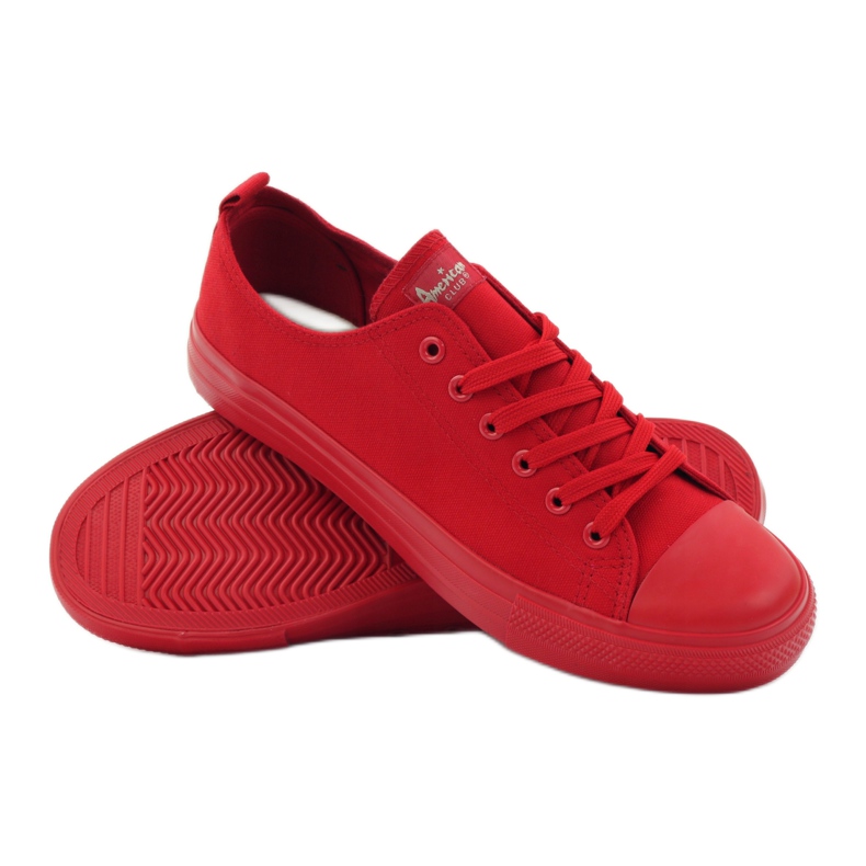 American Club LH06 gebundene Turnschuhe rot 3