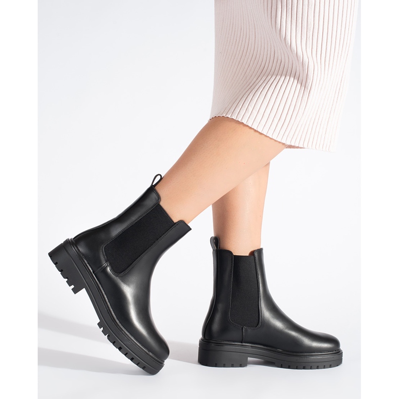 Schwarze Chelsea-Stiefel für Damen von Sergio Leone 1