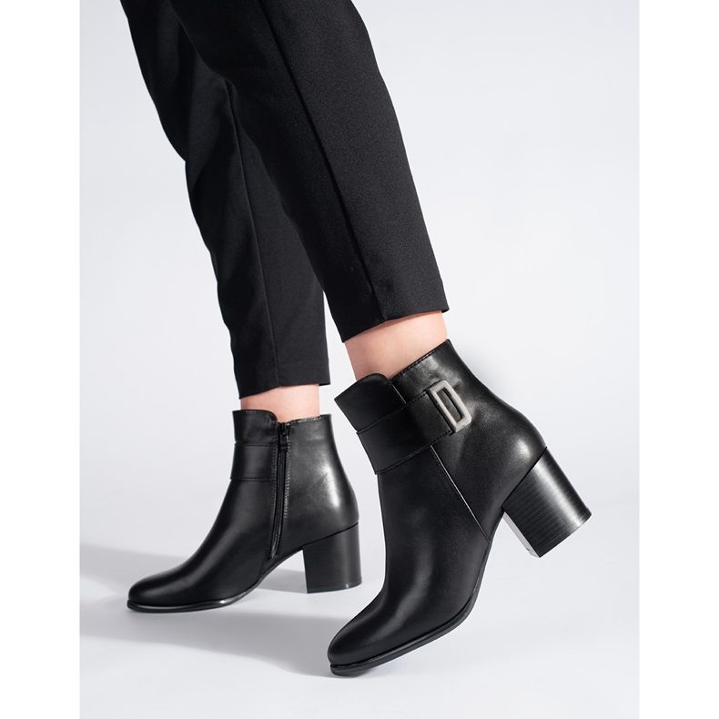 Klassische, elegante schwarze Stiefeletten von Sergio Leone 1